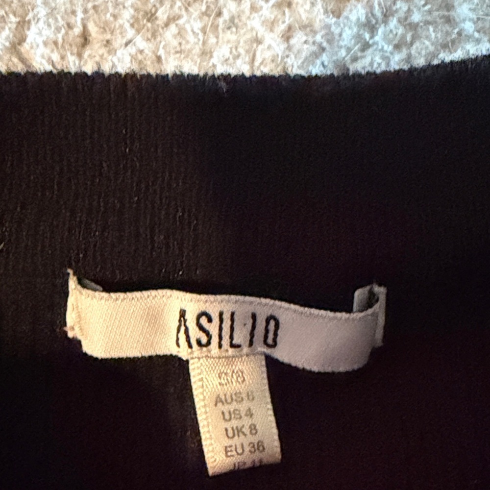 Asilio Black Ruffle Sleeve Sweater Small - Picture 4 of 9